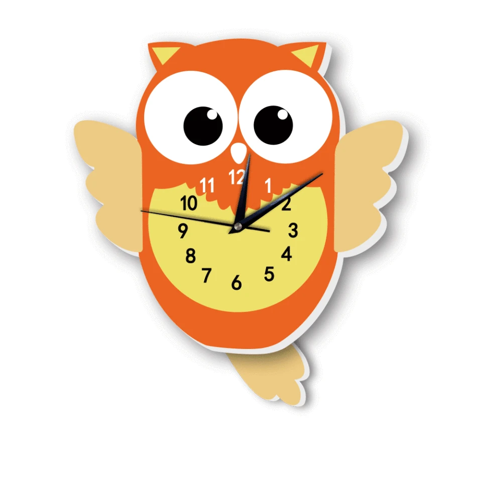 Funny Animal Cartoon Pictures For Kids 259 Funny Animal Cartoon Owl Wall clock Stickers For Children s Room Kidroom Bedroom Mute Wall
