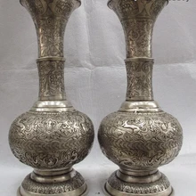 Песня voge gem S1088 Китайский Классический Белый Медь Серебро Человек Сто Зверь Лошадь Бутылки Горшок Ваза