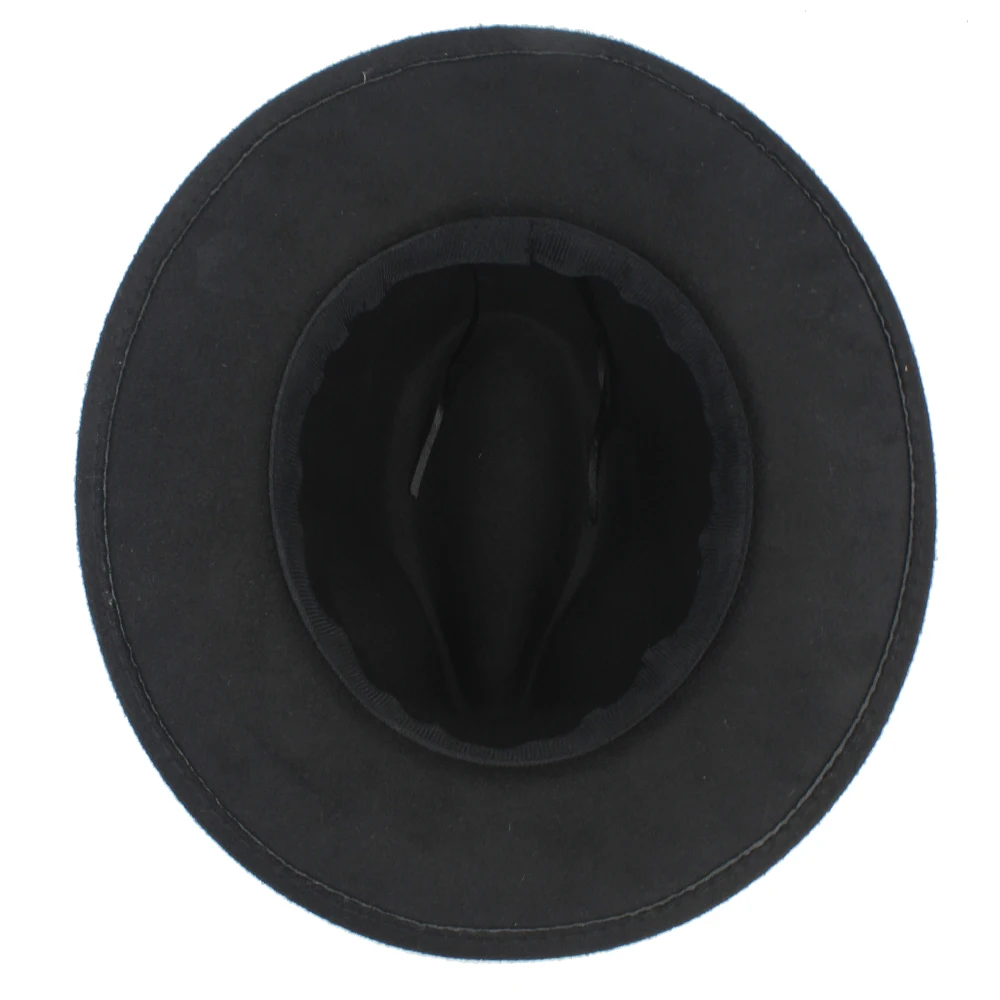 Шерстяная женская мужская фетровая шляпа для джентльменов Элегантная Леди Зима Осень с широкими полями джазовая церковная крестная шляпа размер 56-58 см