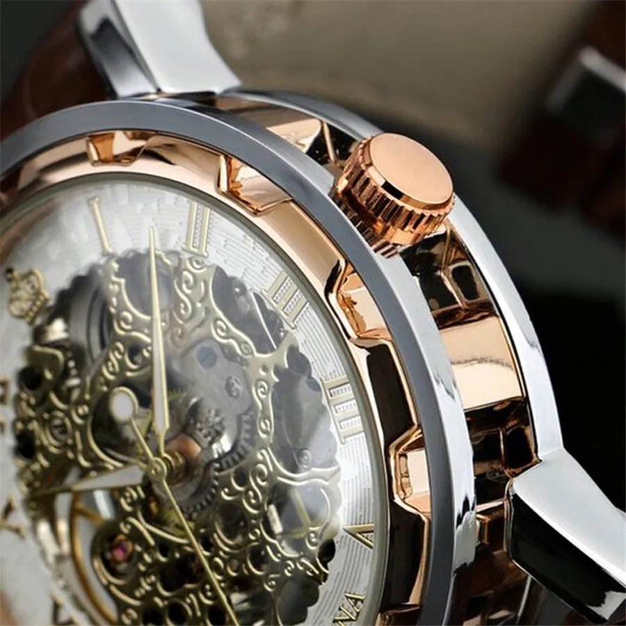 Duobla, модные роскошные мужские часы с кожаным ремешком, механические наручные часы с нержавеющим скелетом, мужские часы, relogio masculino,, 40Q