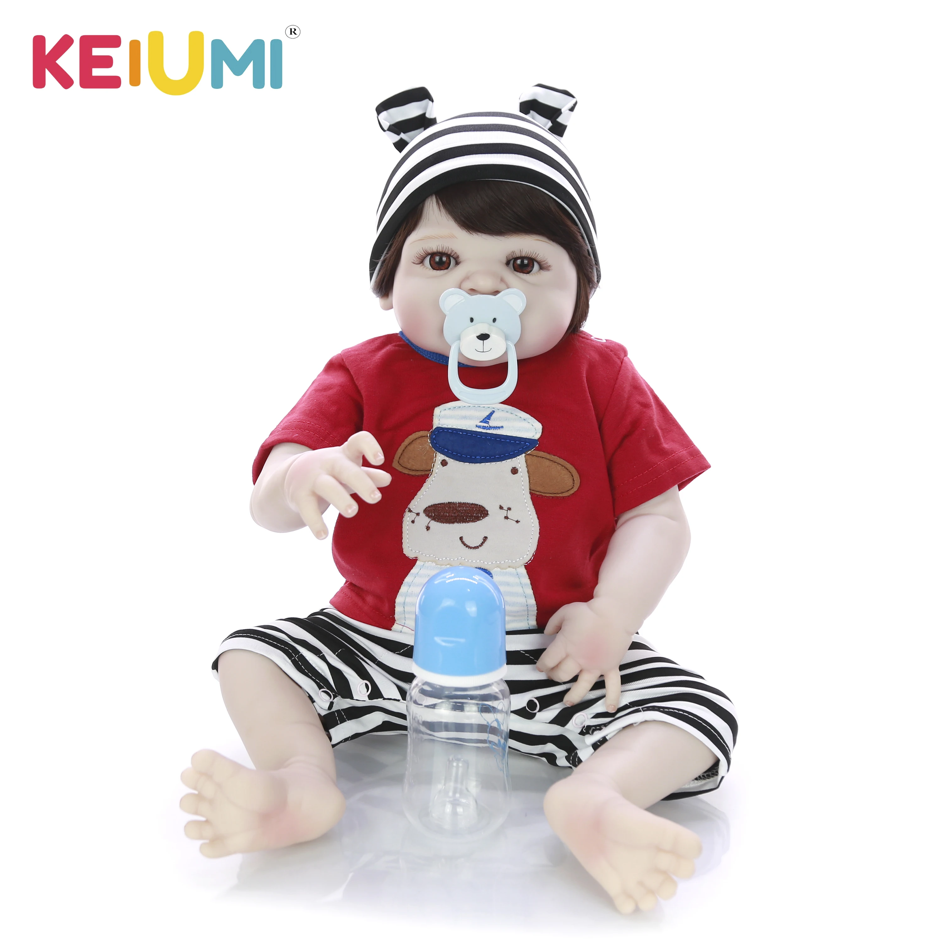 Горячая куклы Reborn Baby Toy 23 ''57 см полностью силиконовый корпус виниловая Реалистичная Детская кукла мальчик игрушка в Sao Paulo детский подарок на день рождения