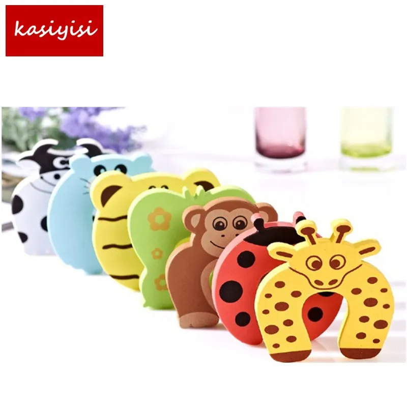 

10pcs/Lot Kids Cartoon Animal Jammers Stop Edge Corner Guards Door Stopper Holder Lock Baby Safety Finger Protector