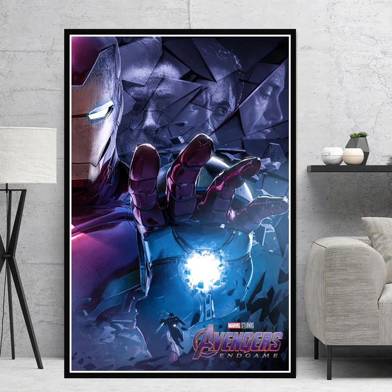

Avengers Endgame Iron Man Marvel Movie Characters Captain America Art Painting Poster Print Wall Pictures Living Room Home Decor