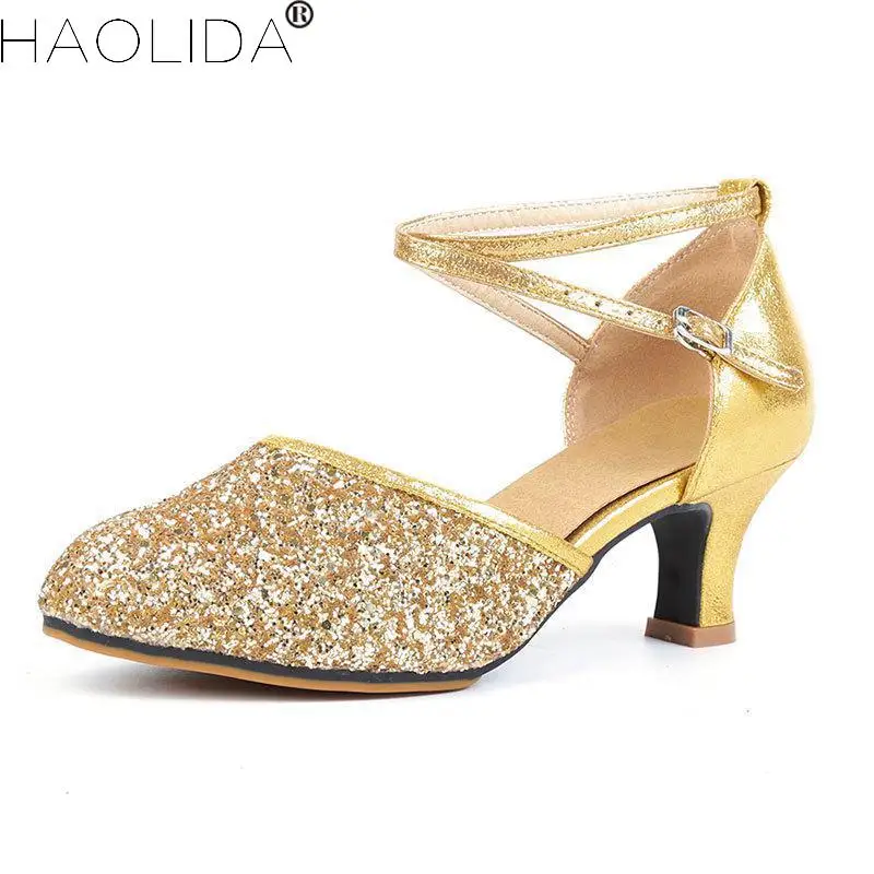 

2018 New Fashion Glitter Bling Square Dance Sandals Womens Shoes Sequined Thin High Heels Peep Toe Sandals Lady Party Shoes