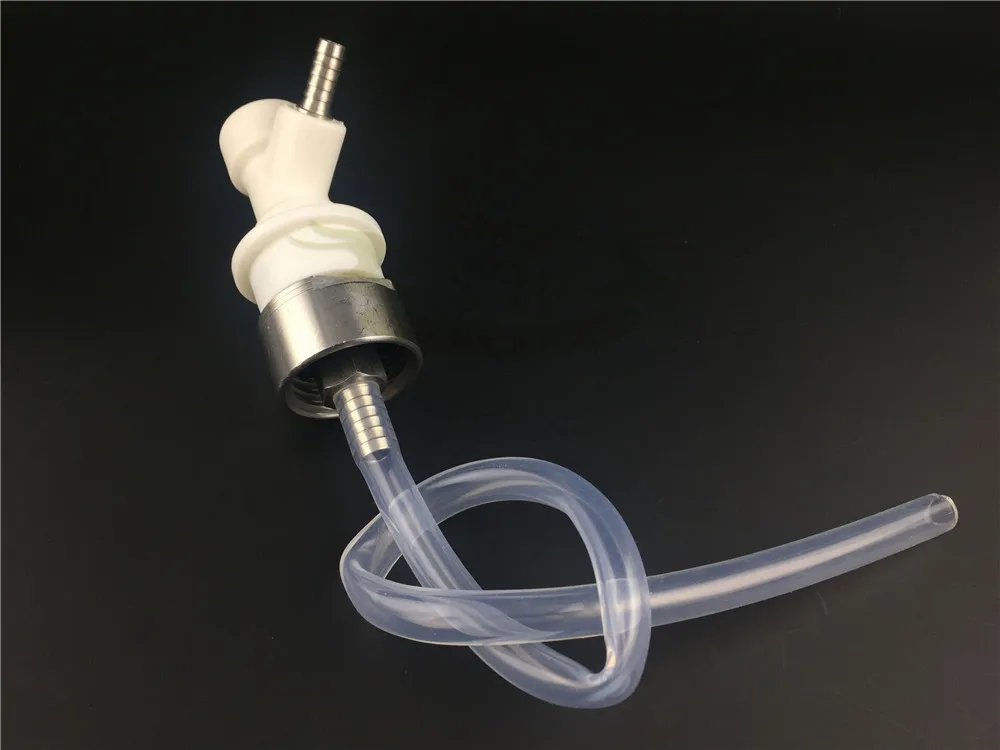 Carbonation Cap Carbonator- gas & Ball Lock Disconnect -14Barb With 1 feet silicone tube Homebrew Beer Kegging (10)