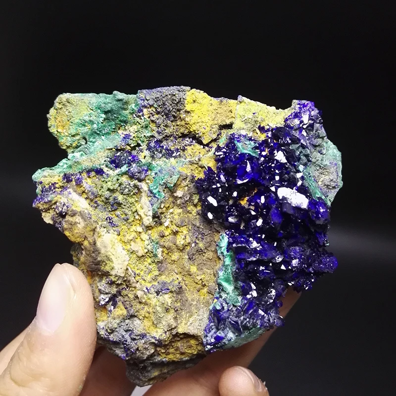 

231g NATURAL Stones and Minerals Rock Laos AZURITE malachite Crystal BLUE ORE UNIQUE Perfect Specimens A1-113