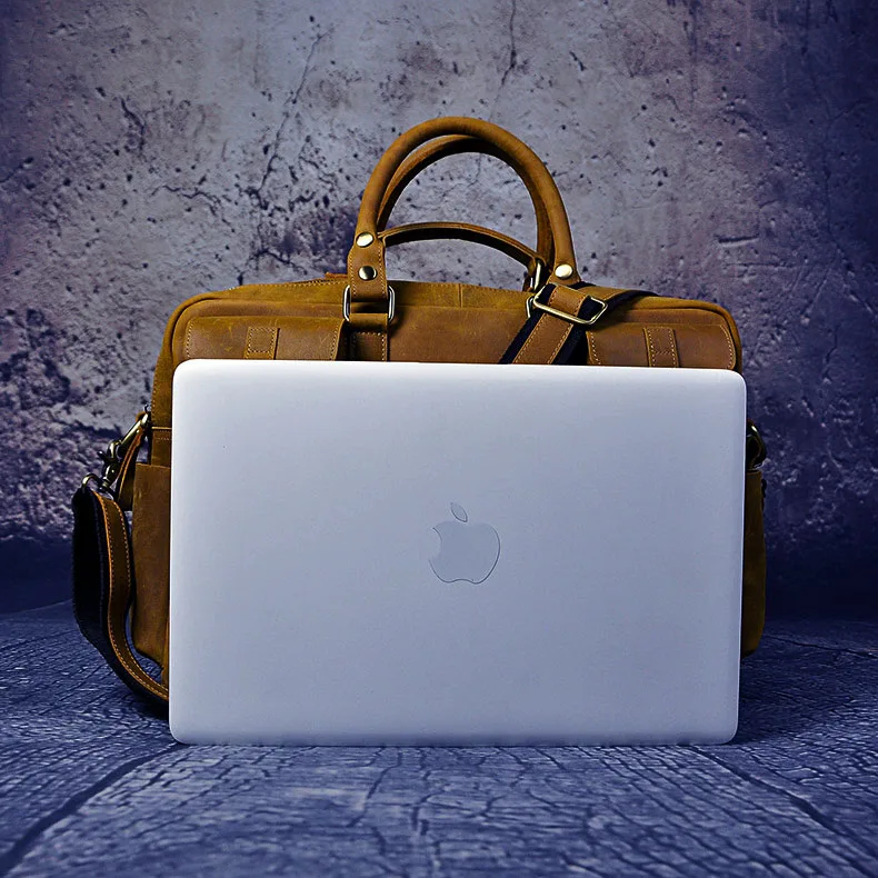 HTB1bR27dJbJ8KJjy1zjq6yqapXaC Original leather Men Fashion Handbag Business Briefcase Commercia Document Laptop Case Design Male Attache Portfolio Bag 3061-bu