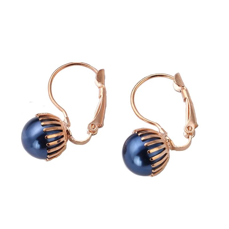 

Tribro 2018 Rushed New Arrival Pearl Hoop Earrings Circle Earring For Women Wedding Guadeloupe Kolczyki Kola Set