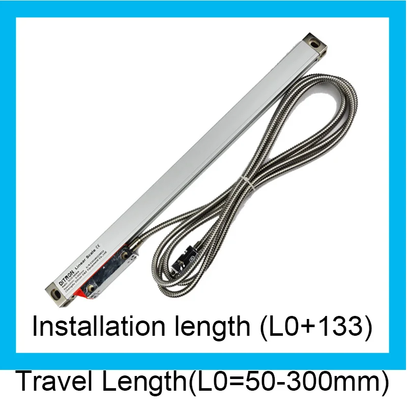 

Free Shipping Ditron DC10 0.005mm Optical Linear Scale/Encoder/Ruler With Measuring Length 50-300mm
