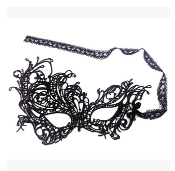 

Nightclub queen! Sexy lingerie Black Lace Hollow Goggles Mask Catwoman uniform temptation