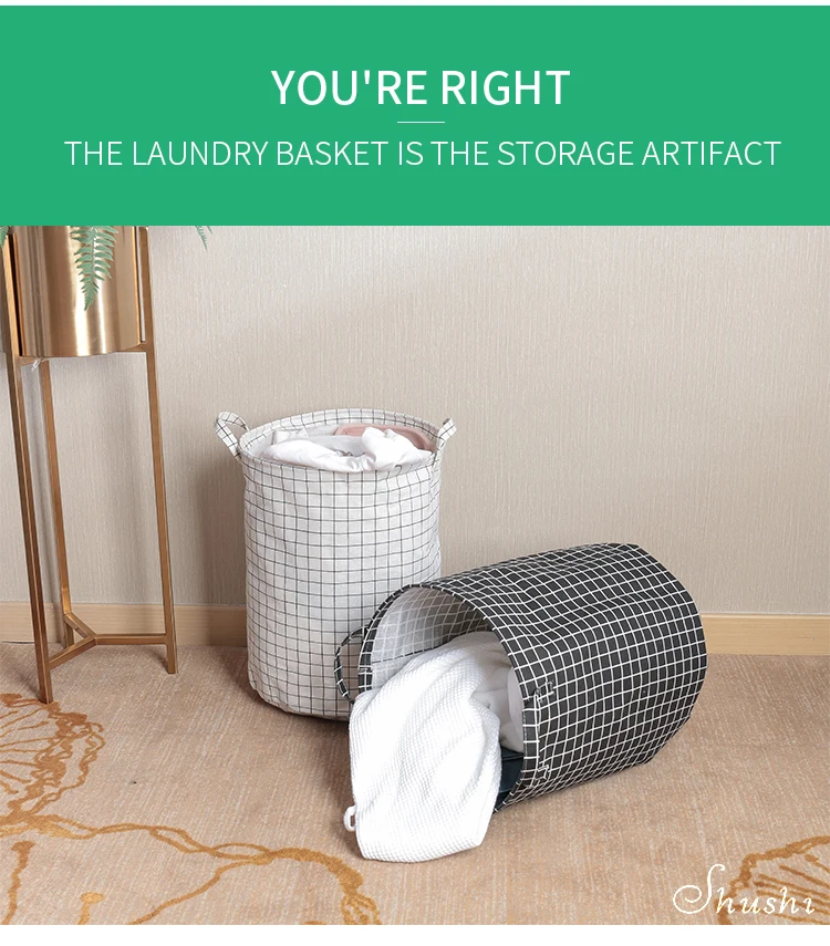 Cotton laundry hamper (4)