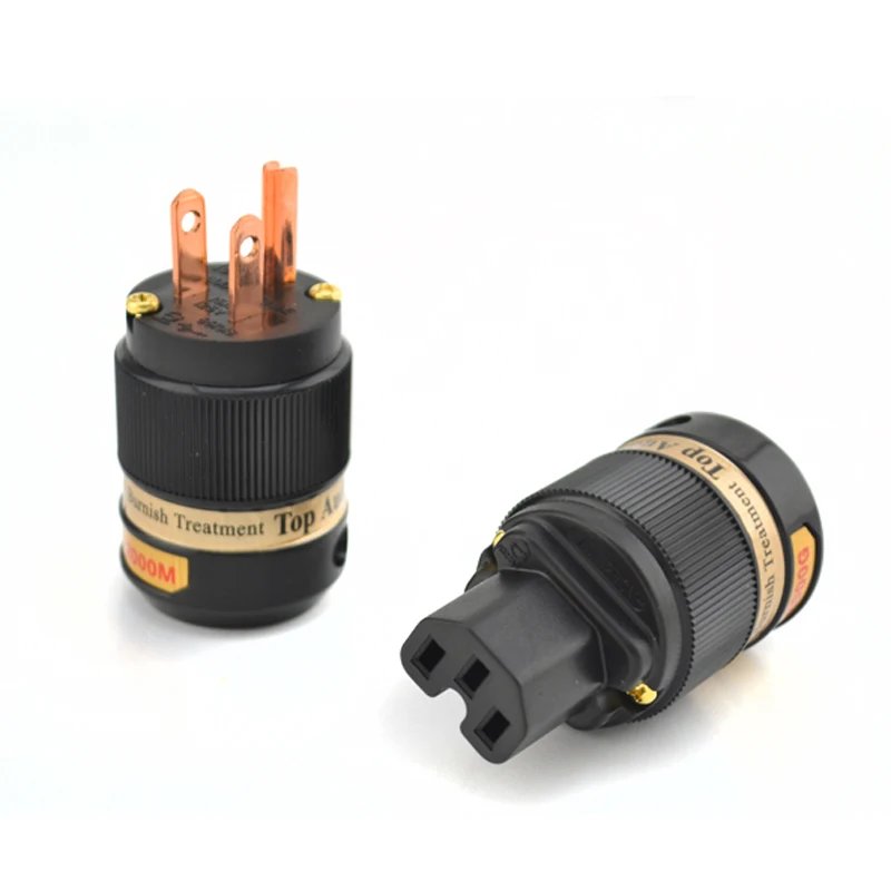 CMC Ti2000M 99.99% чистый красный Медь США AC power plug разъем IEC 5 пар