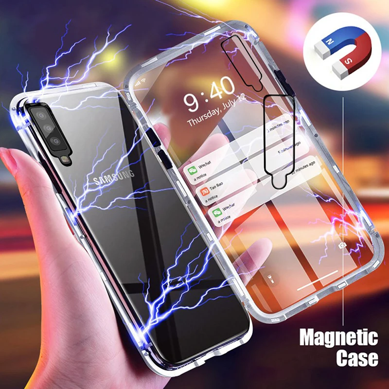 Магнитный адсорбционный чехол магнето для samsung Galaxy S10 Plus, металлическая задняя крышка для samsung S10e S 10 E, пленка для телефона из закаленного стекла
