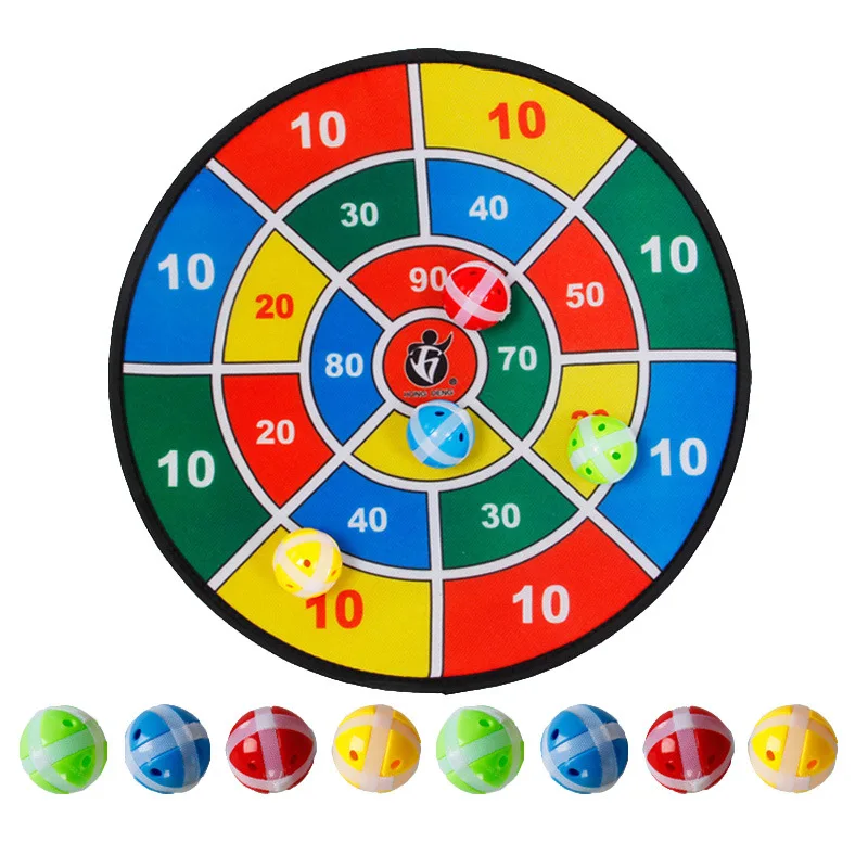 [Funny] Sport Toy Social Parent-Child Game Safety Dart Board With 8pcs Sticky balls Set Shooting game Family interactive toy