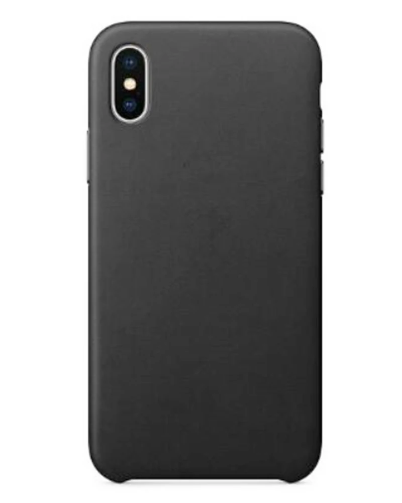 Роскошный кожаный чехол для iPhone XR XS MAX X 7 8 7 Plus 8 Plus - Цвет: Black