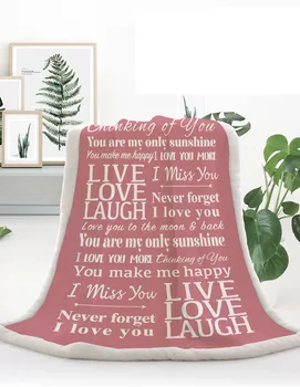 

Warm Hugs Positive Energy Healing Thoughts Soft Fleece Sherpa Microfiber Comfort Caring Gift Throw Blanket