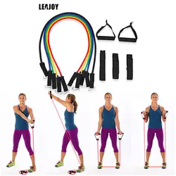 5 шт./компл. LEAJOY Пилатес Йога расширители Упражнение трубки эспандер для фитнеса веревка для йоги Crossfit Бодибилдинг Для мужчин Для женщин