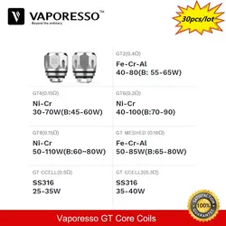 (30 шт./лот) сигарета Electroniqu Vaporesso GT Core GT Ccell GT2/GT4/GT6/GT8 катушка для Vaporesso NRG/NGR SE бак испаритель Vape