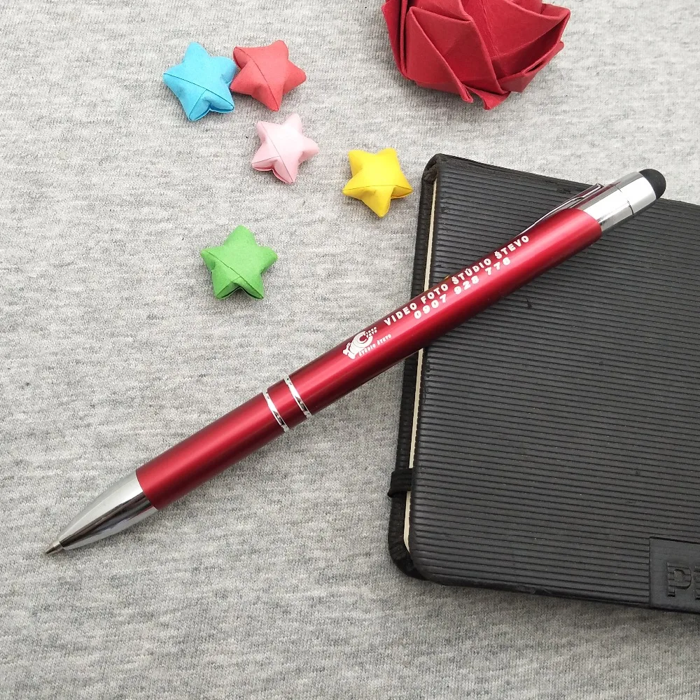 

Unique gifts for events Summit nice quality stylus pen in 10 colors custom free with any logo text on pen body free ship by DHL
