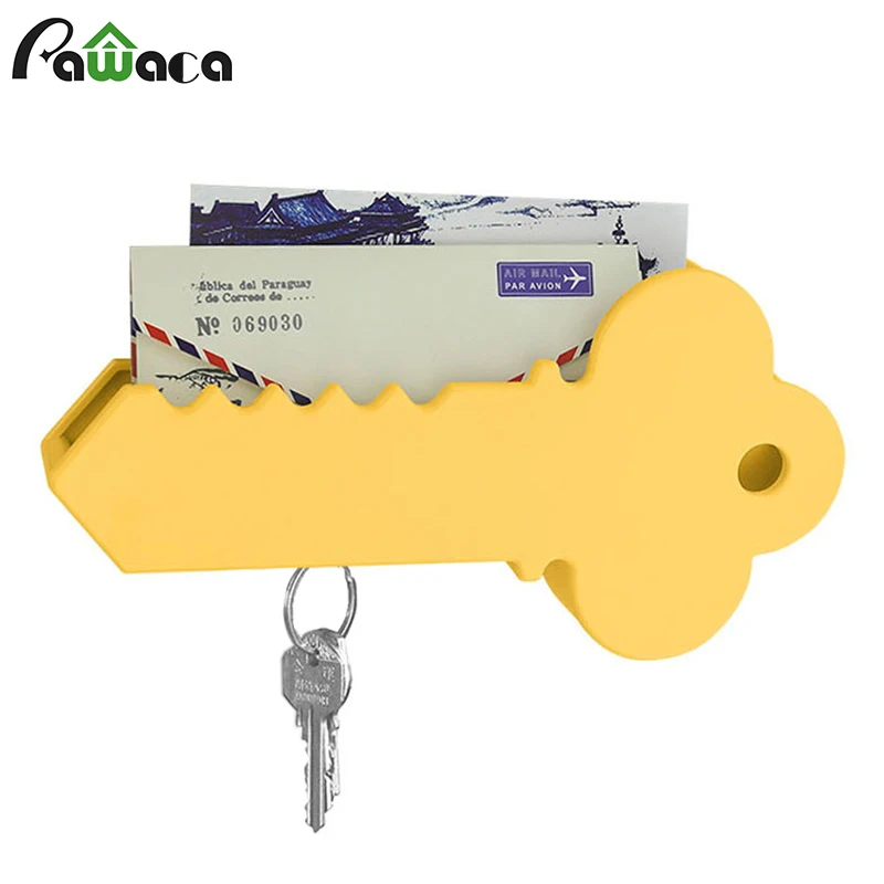 

Magnetic Key Holder Stand Mail Box Organizer Giant Key Shape Decorative Mounted Wall Shelf Hangers Rack Storage Home Decor