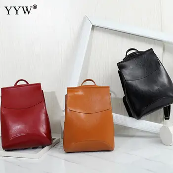 

New Fashion Women Backpack Youth Vintage Leather Backpacks for Teenage Girls New Female School Bag Bagpack mochila sac a dos