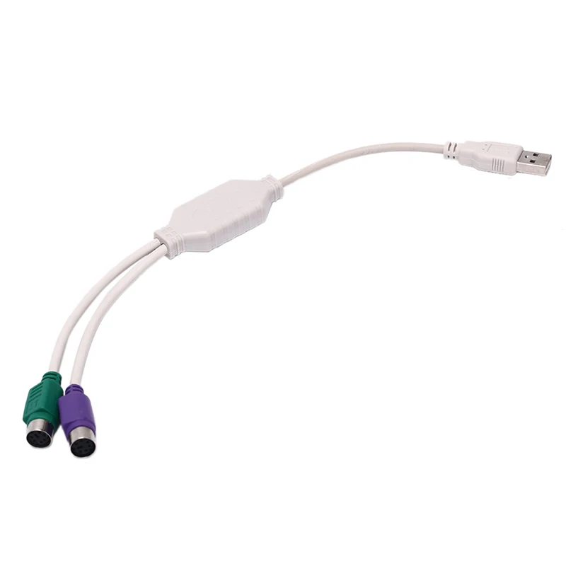 

USB Male to Dual PS/2 PS2 Female Cable Mouse Keyboard Adapter Converter