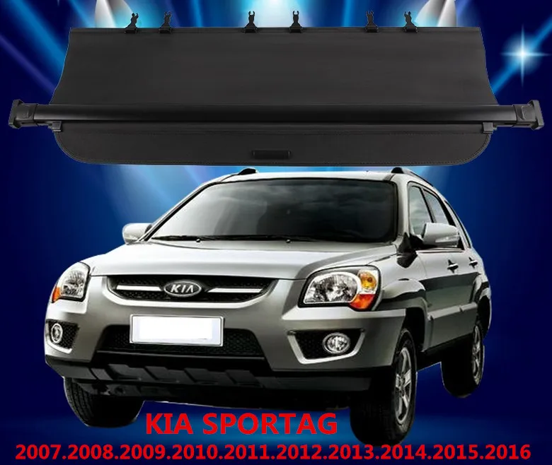 

Rear Trunk Security Shield Cargo Cover For KIA SPORTAG 2007.08.09.10.2011.2012.2013.2014.2015.2016 High Qualit Auto Accessories
