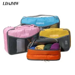 LDAJMW нейлон непромокаемый материал сетки путешествия чемодан упаковочные сетчатые мешки одежда туалетных принадлежностей комплект