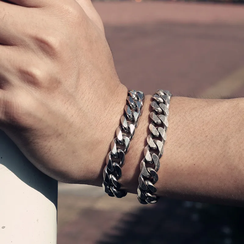 

Mcllroy bracelet men/women/stainless steel/vintage retro charms chain link bracelets bangles fashion jewelry mens bracelets 2018