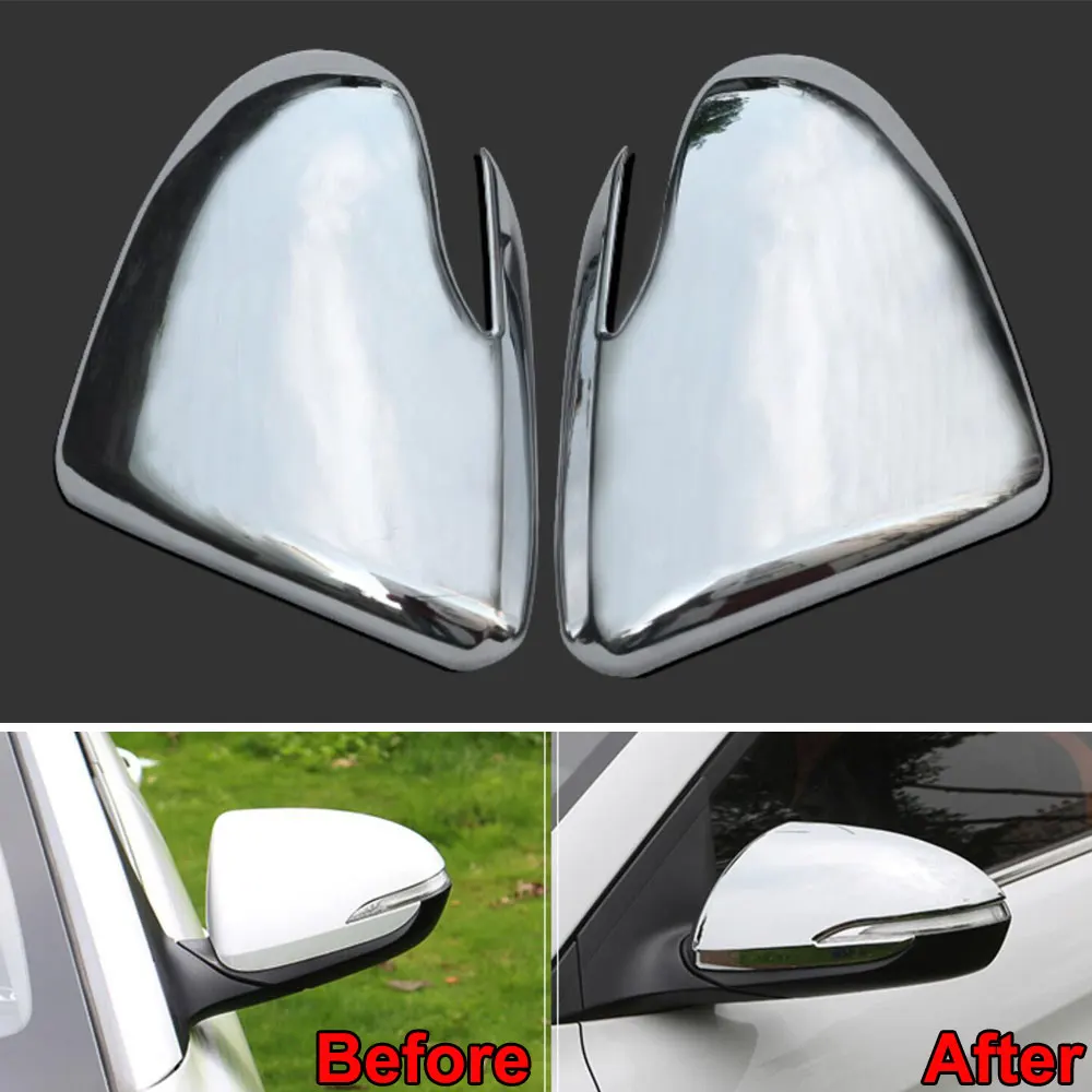2Pcs ABS Car Side Door Mirror Protection Cap Housing Case Rearview