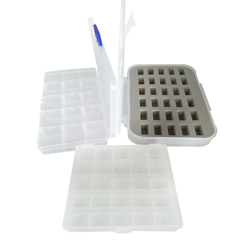 

15/25/30 Slots Empty Bobbins Spools Box for Sewing Machine Bobbin Case Covers Sewing Crafts Plastic Case Storage Box