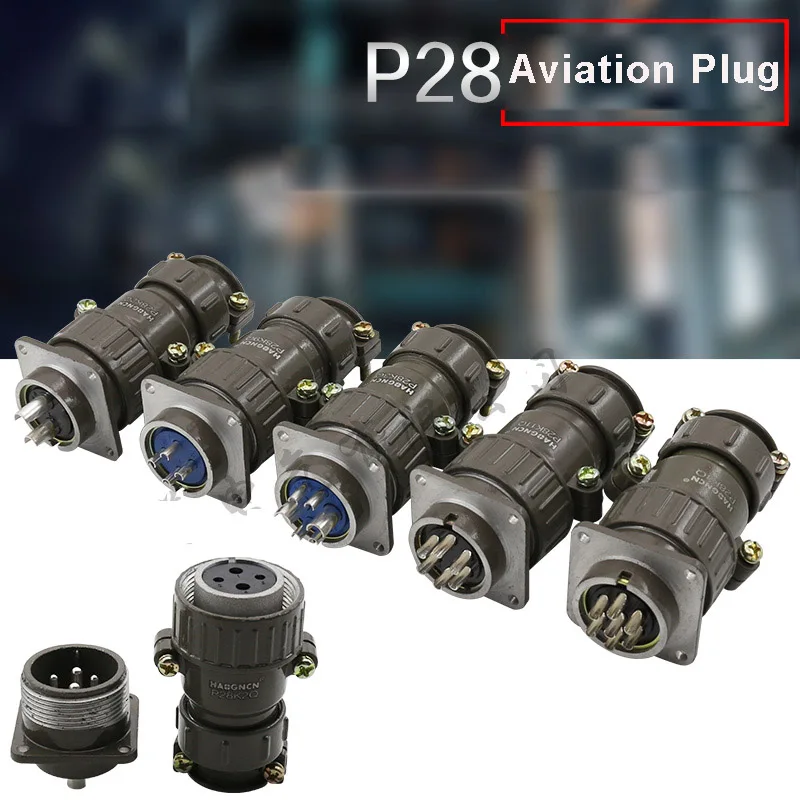 

1 Set Aviation Connector Plug Socket P22 2pin 4pin 6pin 7pin Metal Round Connectors for Industrial Mechanical Equipment