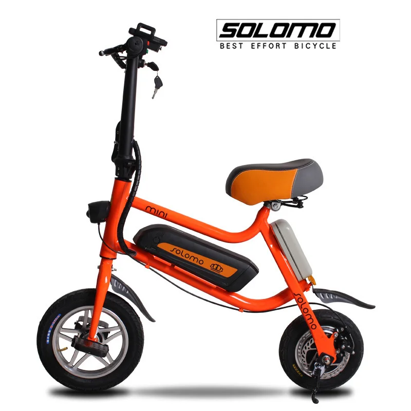 Горячая Распродажа Соломон лития электрический складной велосипеда 12-дюймовый 36 В первый выбор для вождения мини складной велосипед - Цвет: red 50km
