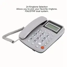 FSK/DTMF ID звонящего по телефону 24 Ringtone стационарный телефон домашний офис отель серый телефон портативный