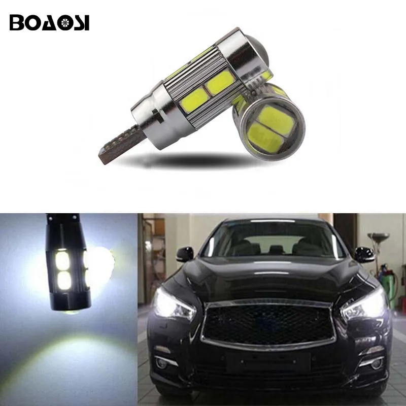 BOAOSI 2x T10 LED Side Parking Light Marker Lamps Bulb For Infiniti Q50