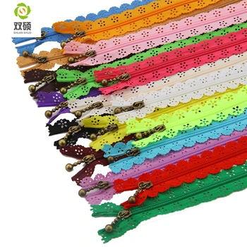 

Shuan Shuo 20cm Length Close-End Nylon LACE Zipper For Sewing Dress DIY Handbag Bag Pencil Case and Craft 5pcs/bag