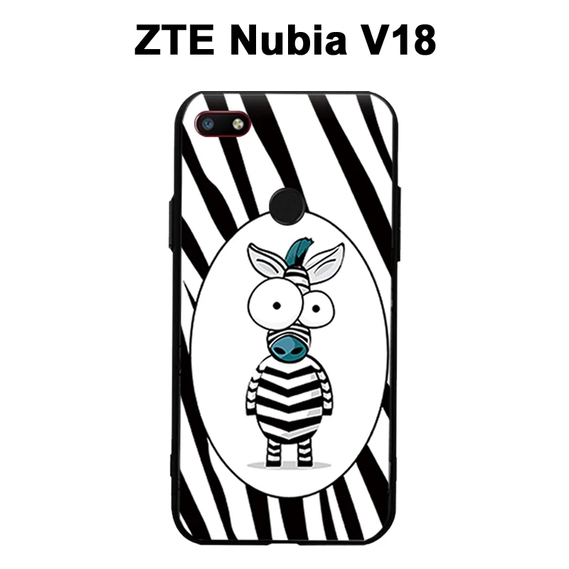 Чехол для ZTE Nubia V18 Черный 3D рельефный чехол V 18 телефона из силикона с мультяшным