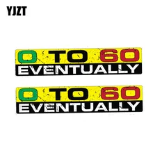 YJZT 2X 15CM * 3CM Personalityt 0 à 60 éventuellement autocollant de voiture avertissement autocollant PVC 12-1180