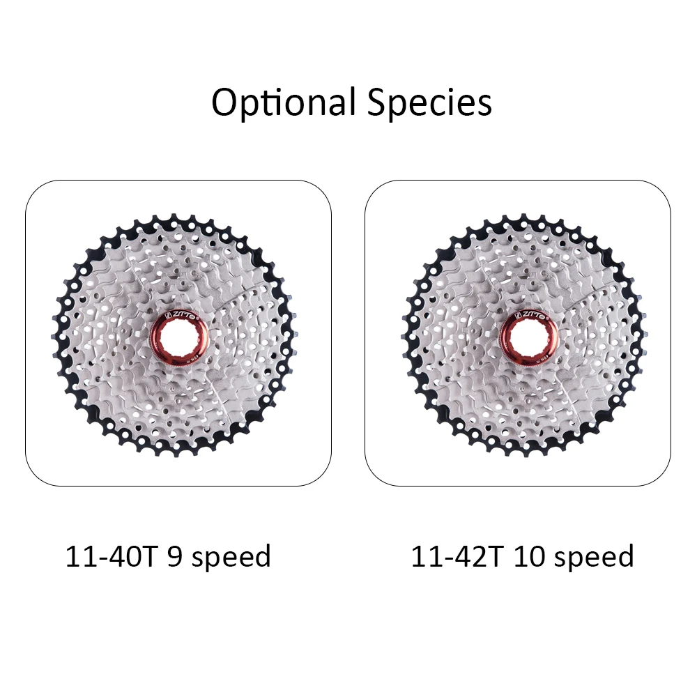 ZTTO велосипедная скоростная кассета свободного хода велосипеда 11-40 T/9 11-42 T/10 Скорость MTB велосипедная кассета маховик Звездочка совместима с sunracing