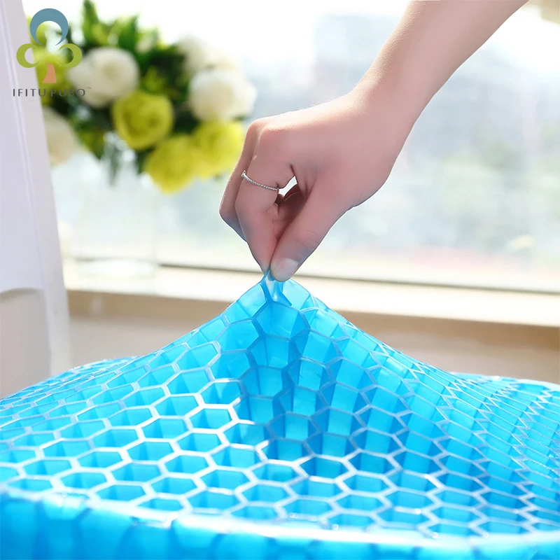 

1Pcs Summer Gel Cushion Cushion Seat Cushion Office Sofa Car Cool and Breathable Ice Pad Flexible Honeycomb Seat Cushion LXX