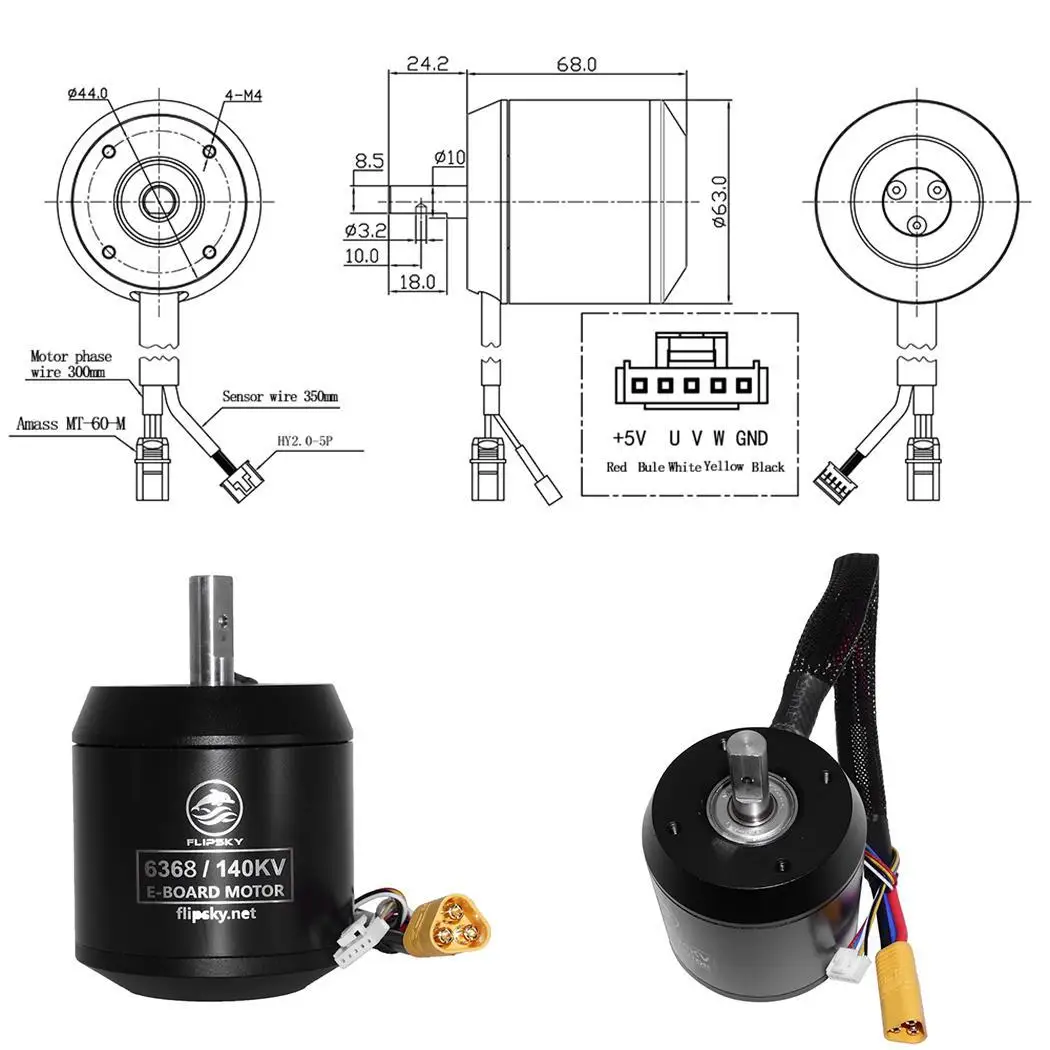 H6368 140KV 200KV ремень электродвигатель 0 9 кг аксессуары для скейтборда 300 мм 350
