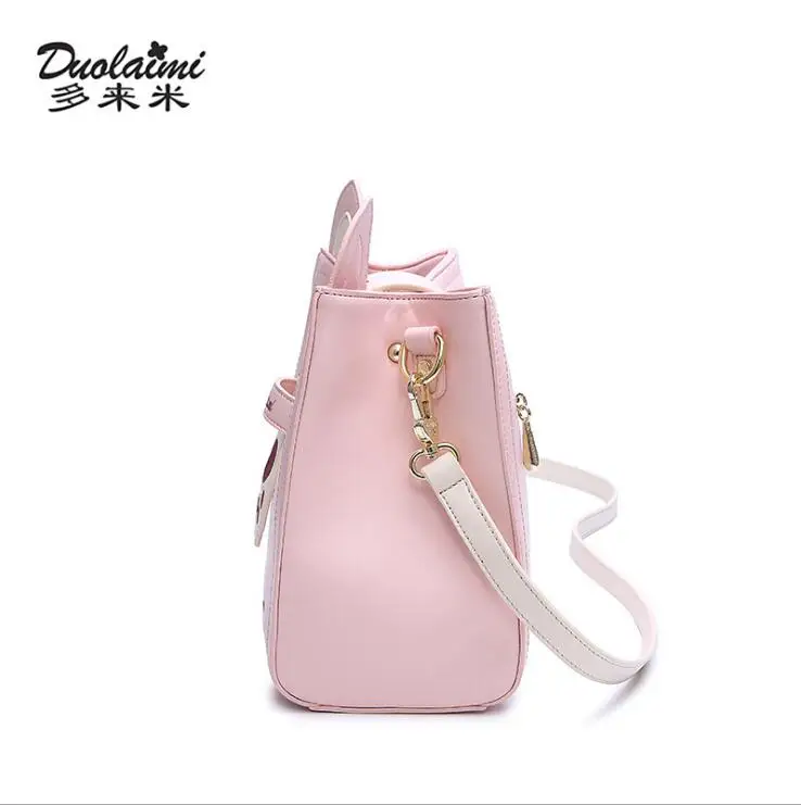 DuoLaiMi сумки для женщин 2018 розовая сумка через плечо вышивка bolsa feminina искусственная