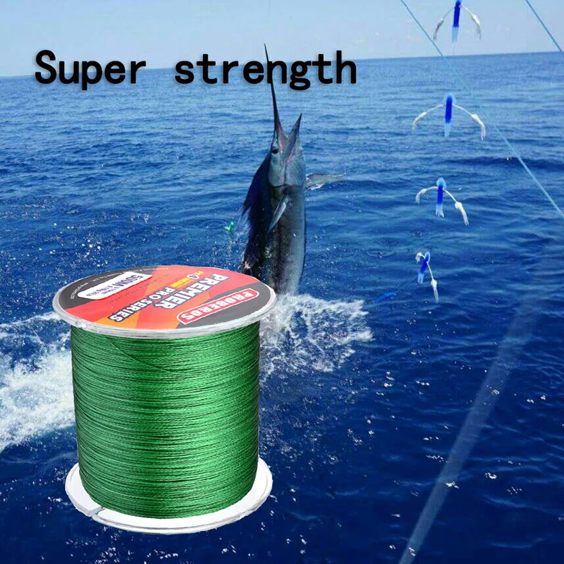 Weaving Fishing Line 500M/PE Weaving Strong Horse Fish Line 4 Strands