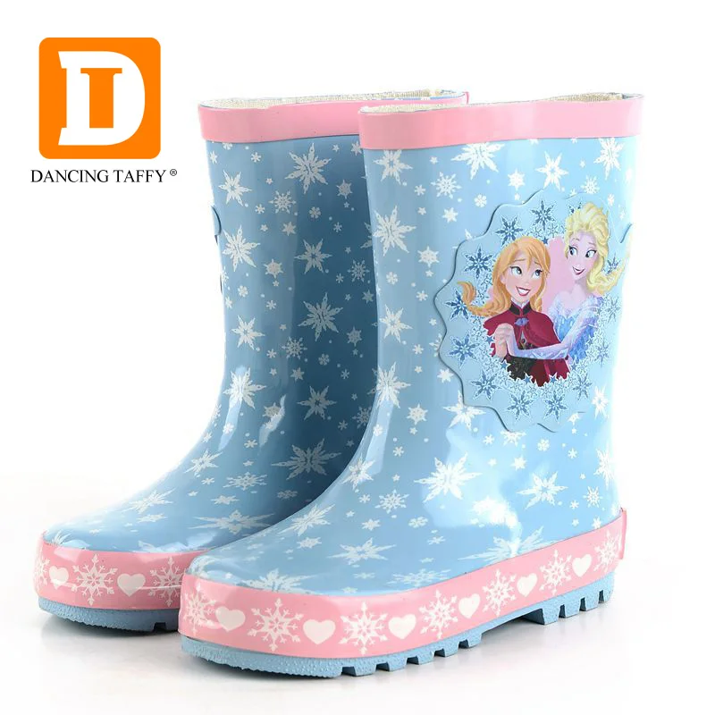 Fashion Princess Kids Rainboots New Ice Snow Queen Girls