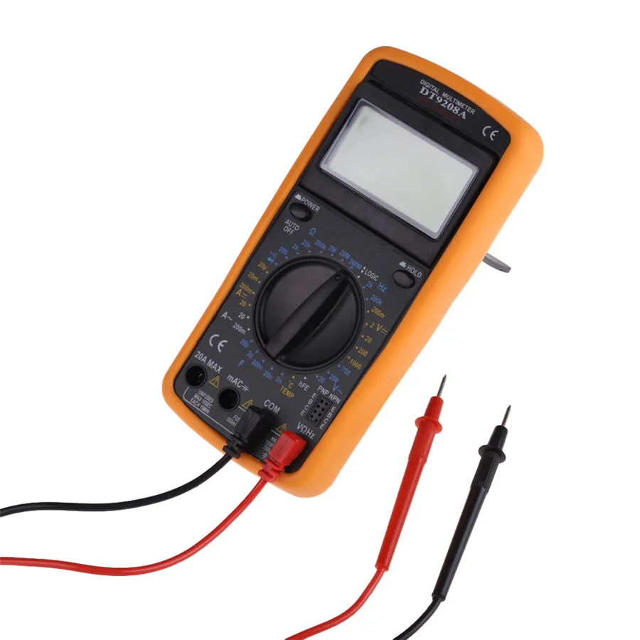 DT9208A Angle Adjustable Screen Digital Multimeter Volt Amp Meter