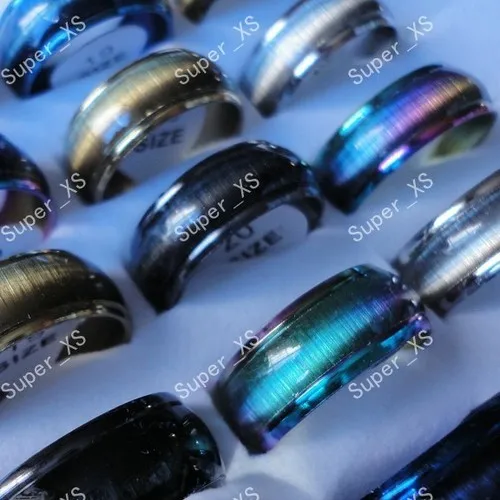 

150Pcs Top New Cat-eye Opals Stainless Steel Rings For Women Men Jewelry Bulk Lots Free Shipping RL041