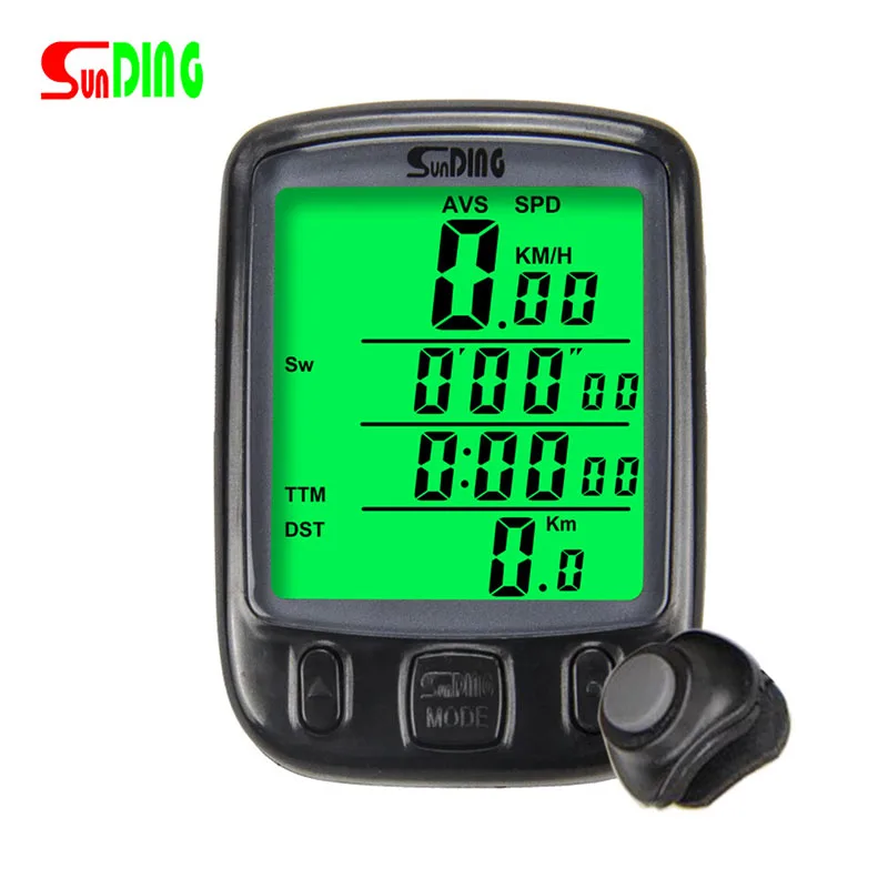 

Sunding Waterproof Bike Computer LCD Screen Display Cycling Shockproof Odometer Racing Wireless Speedometer