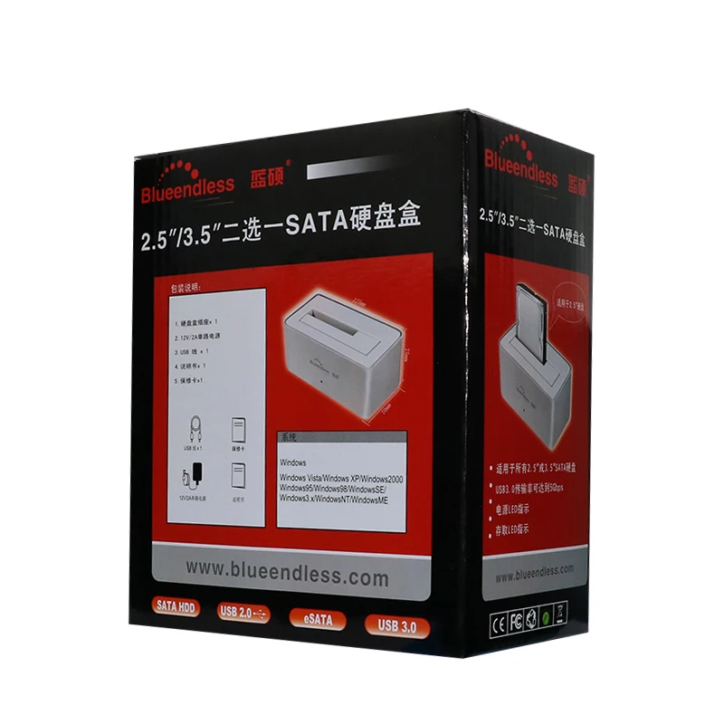 Blueendless 1 bay док станция для жесткого диска sata usb 3 0 Корпус алюминиевый Картридер 2 5