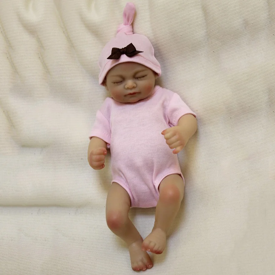 

25 cm Full Silicone Vinly Bebe Doll Boneca Reborn Realistic Baby Dolls For Girls Birthday Gift Toys