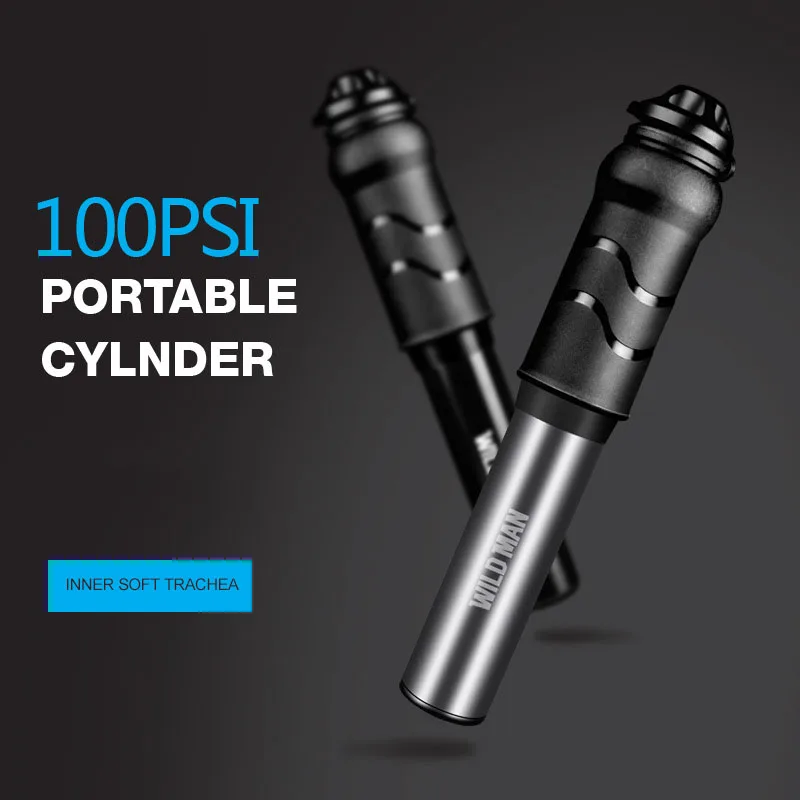 Портативный велосипедный мини насос 100 PSI ручной для накачки шин с мячиками